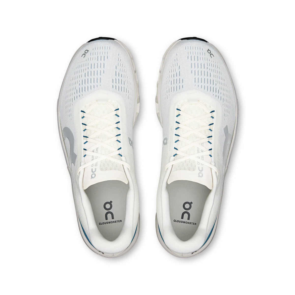 On Cloudmonster 2 - Ivory / Steel Nylon-blend Speedboard® for momentum & powerful take-offs