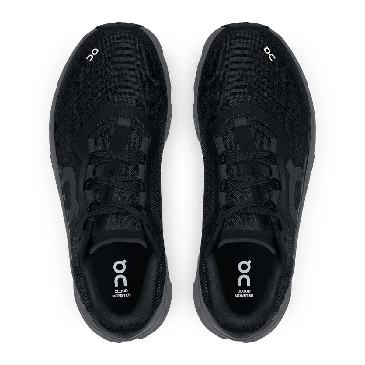 On Cloudmonster 61 - Black / Magnet Max-cushioned running shoes for noticeable spring and rebound