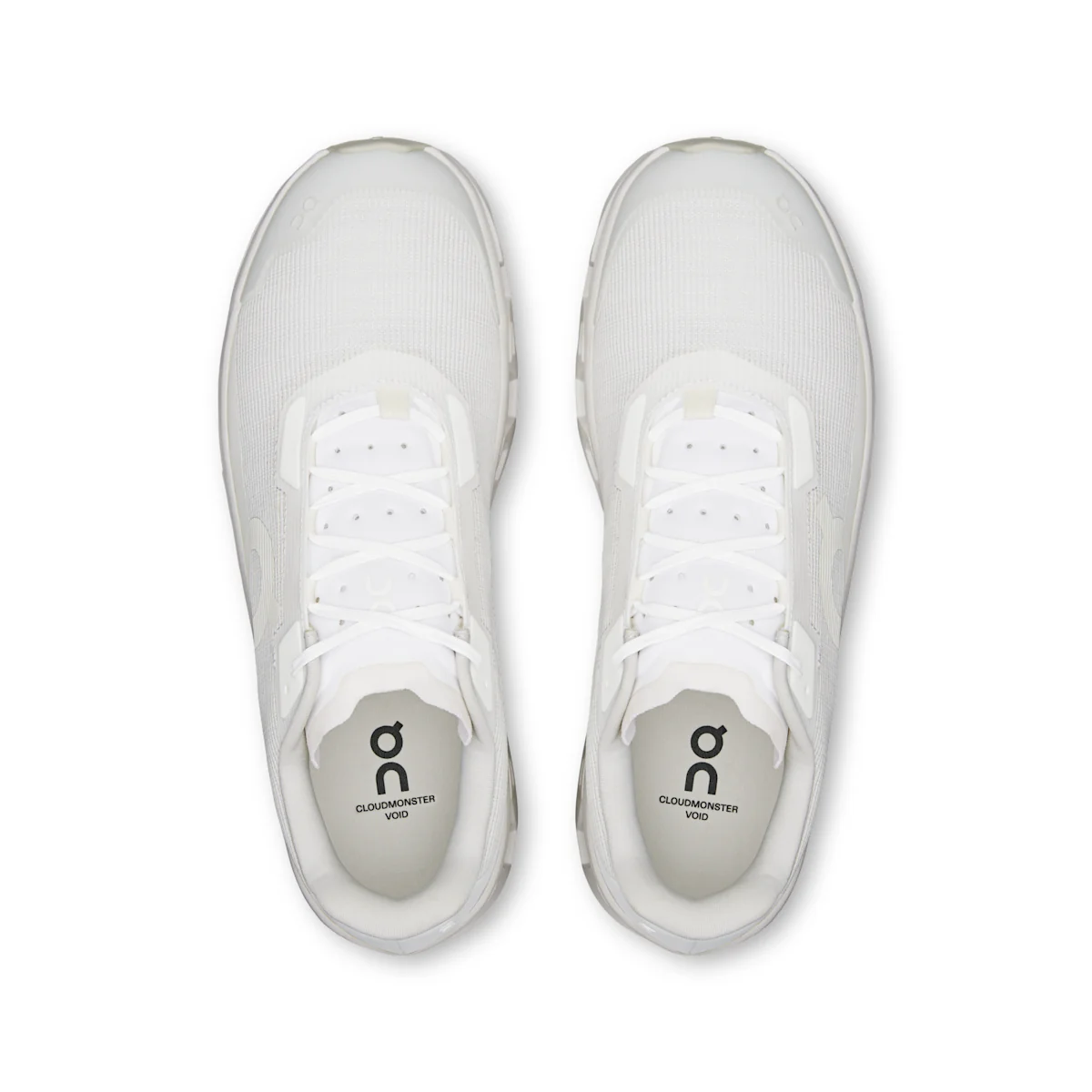 On Cloudmonster Void - White / White Same iconic cushioning as the Cloudmonster